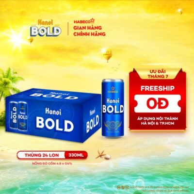 Bia Hanoi BOLD – Thùng 24 lon 330ml