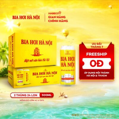 Combo 2 thùng Bia Hơi Hà Nội – Thùng 24 lon 500ml