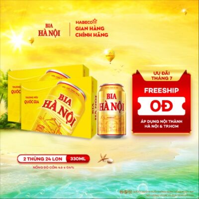 Combo 2 Thùng Bia Hà Nội – Thùng 24 lon 330ml