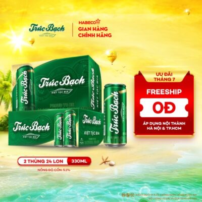 Combo 2 Thùng Bia Trúc Bạch – Thùng 24 lon 330ml