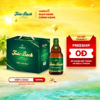 Trúc Bạch IPA Craft – Hộp 6 chai 330ml