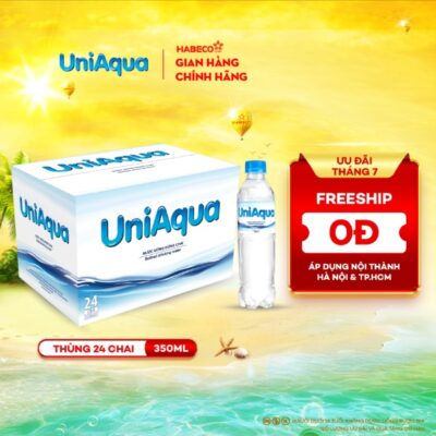 Nước uống đóng chai Uniaqua – Thùng 24 chai 350ML