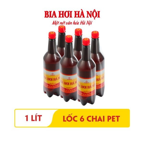 Thông tin sản phẩm lốc 6 chai bia hơi Hà Nội – HABECO (1 lít/ chai)