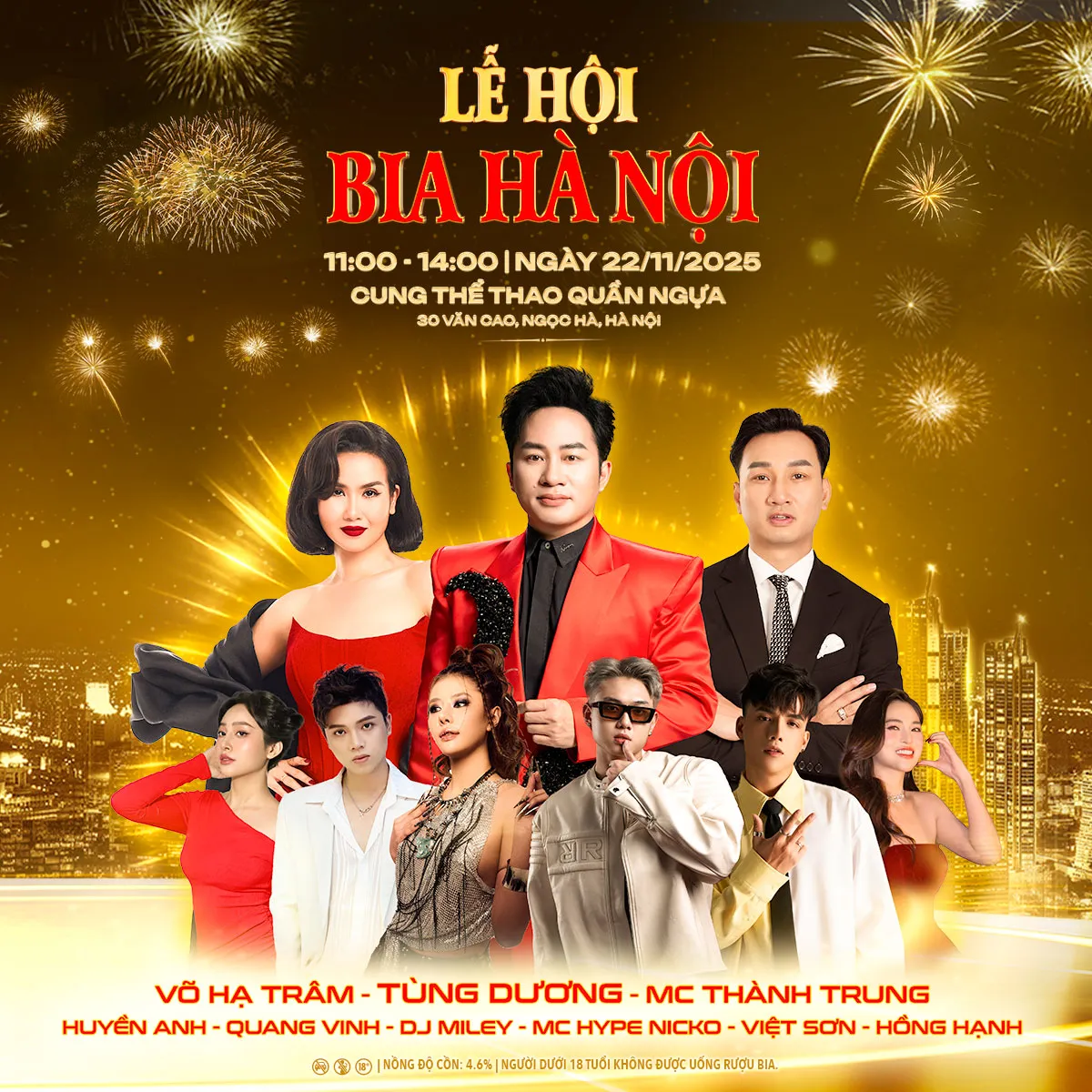 nghệ sĩ tham dự lễ hội bia hà nội 2025