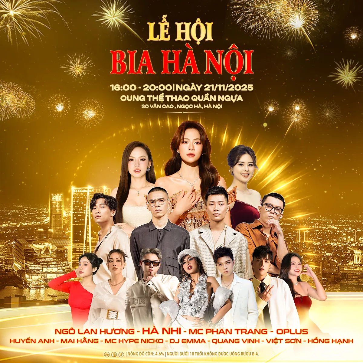 nghệ sĩ tham dự lễ hội bia hà nội 2025