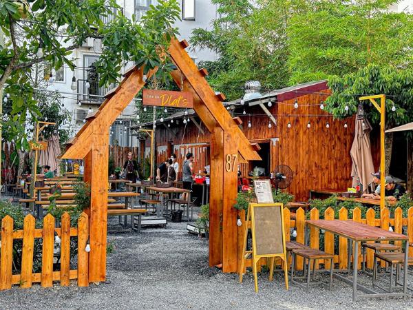 Cây tre trúc kết hợp không gian mở đẹp mắt