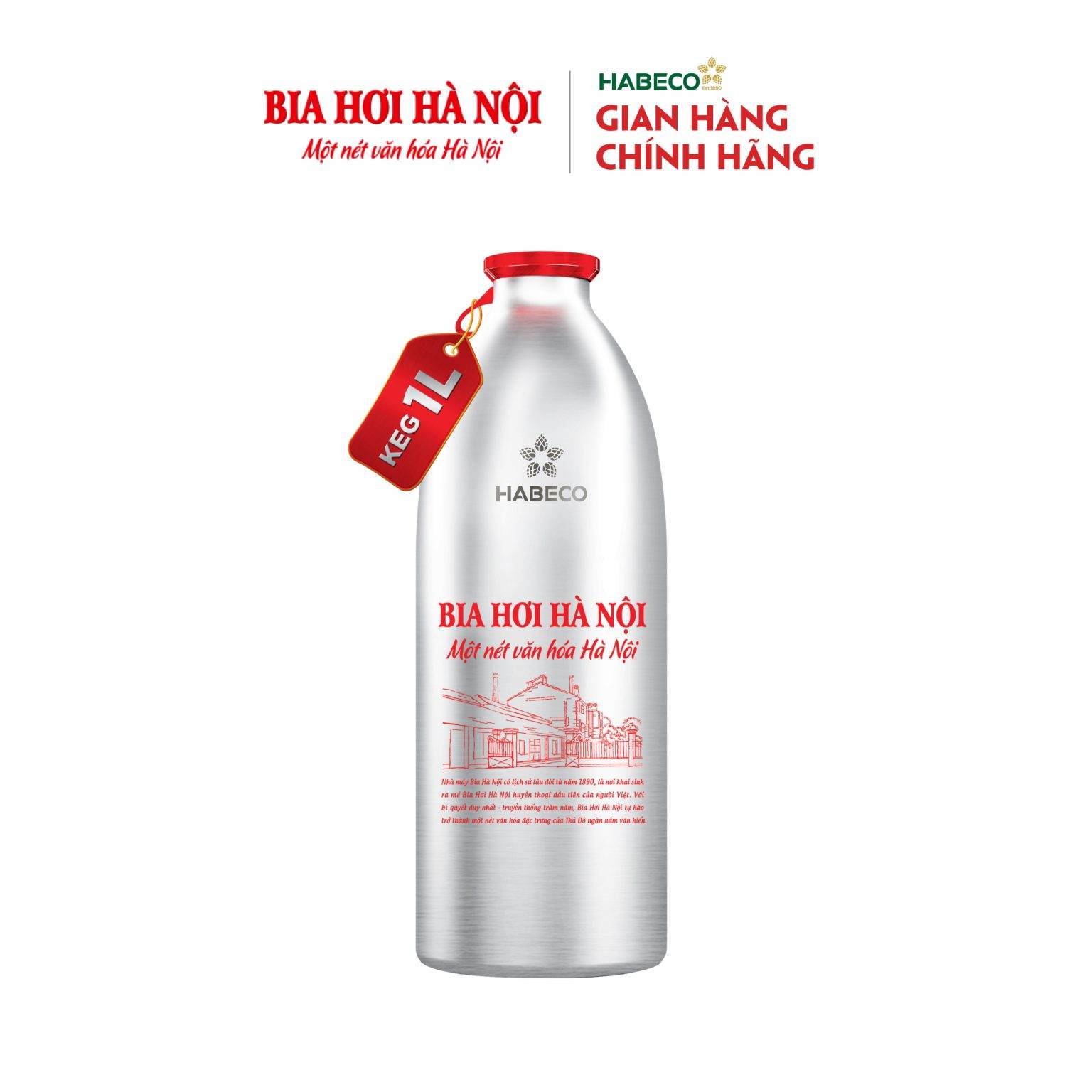 Bia hơi Hà Nội Keg 1 lít Bia hơi Hà Nội Keg 1 lít