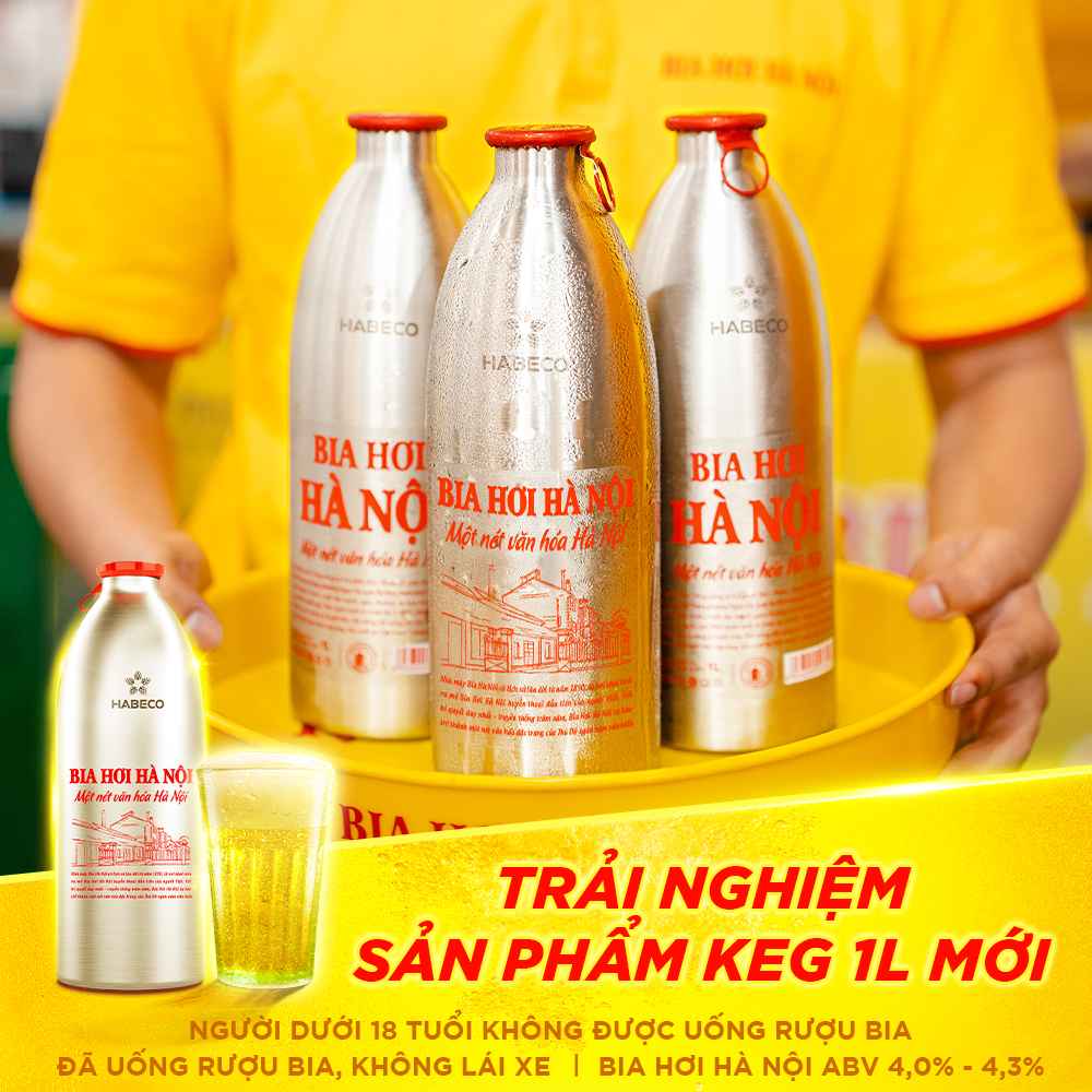 bia hơi hà nội keg 1 lít