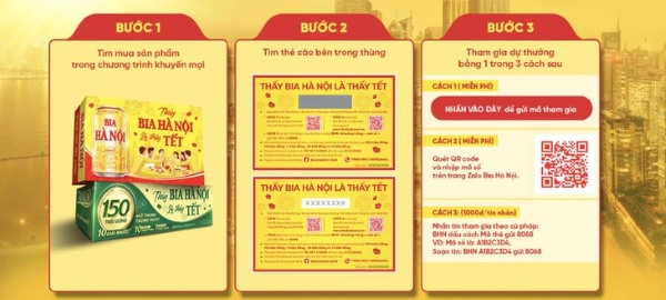 Hướng dẫn tham gia sự kiện tết sung túc cùng bia Hà Nội Tết 2026 đơn giản